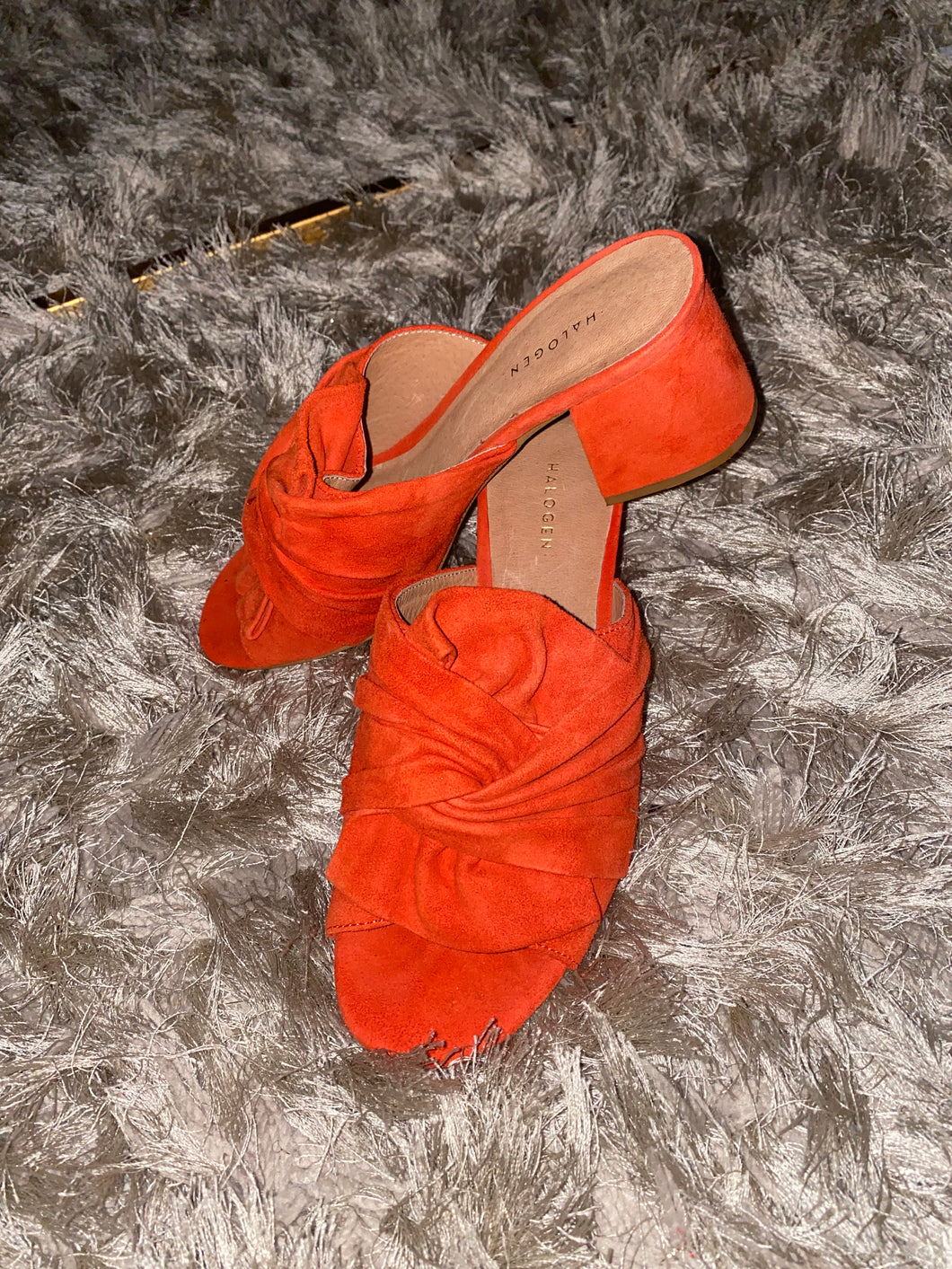 Orange clog sandal
