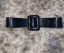 Load image into Gallery viewer, Black high waist buckle belt
